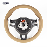 Volant en cuir jaune sans rivets de qualité supérieure pour Porsche Panamera Cayenne Macan 718 911 Boxster Cayman