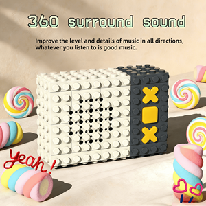 <span class=keywords><strong>Altavoz</strong></span> Estéreo Inalámbrico Portátil BT TWS con Diseño Modular de Bloques, Mezcla de Colores DIY, Mini Cubo de Escritorio, Regalo para Niños - Product Image 3