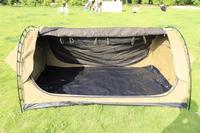 Tente de camping de luxe imperméable à double couche avec poteaux en aluminium, toile Rip Stop, matelas de 7 cm, logo personnalisé, une chambre