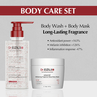 Private Label Natuurlijke Fruitzuur 20% Vcip Niacinamide Whitening Verhelderende Hydraterende Douchegel Parfum Body Wash Slaapmasker