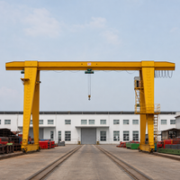Pont roulant monopoutre extérieur sur rail avec palan électrique pour la manutention des matériaux dans les travaux de construction industrielle