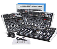 Console de mixage professionnelle 6 canaux, contrôleur DJ, mini audio, 16 effets DPS, cartes son pour diffusion en direct, karaoké, enregistrement