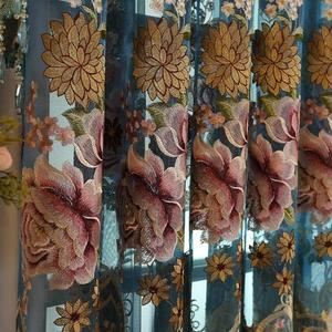 <span class=keywords><strong>Rideau</strong></span> bleu de style européen de luxe <span class=keywords><strong>Rideau</strong></span> brodé élégant et lourd transparent à <span class=keywords><strong>bon</strong></span> <span class=keywords><strong>prix</strong></span> - Product Image 3