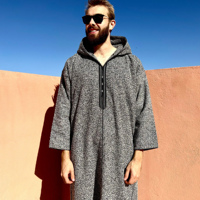 Djellaba Caftan Marocain Traditionnel pour Homme en Polyester Durable