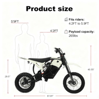 Sepeda Motor Listrik Ban Gemuk 2 Roda Off-road Harga Bagus 3000W Jarak Jauh untuk Jalan Kasar
