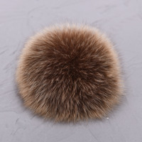 Boule de fourrure de renard moelleuse en gros, grande taille, personnalisée, luxueuse, mignonne, bouton détachable, véritable fourrure de renard, pompon