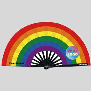 مروحة يد قابلة للطي مع مروحة قابلة للطي مع شعار ترومي صيني للبيع بالجملة - Product Image 5