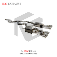 Système d'échappement en acier inoxydable ING Performance Catback pour BMW E90 E92 335i avec silencieux à valve de diffuseur M3