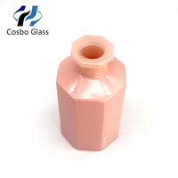 Bouteille diffuseur à roseaux en verre rose vide, best-seller, 50 ml, 100 ml, épaule plate, personnalisable