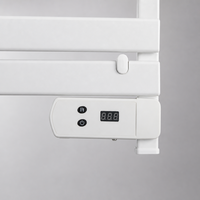 Sèche-serviettes électrique mural chauffant, 10 barres en aluminium, 500W, revêtement poudré, économie d'énergie, pour salle de bain, hôtel, villa