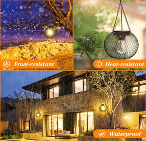 Linterna <span class=keywords><strong>solar</strong></span> colgante impermeable mejorada para decoraciones de caminos de jardín al aire libre hermosa iluminación con energía <span class=keywords><strong>solar</strong></span> para árboles - Product Image 4