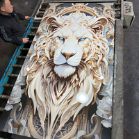 Panneau mural 3D en relief avec impression UV, murale personnalisée en PVC WPC, panneau décoratif pour mur TV, décoration intérieure d'hôtel