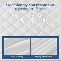 Protège-matelas matelassé en coton respirant et 100 % imperméable toutes tailles, le plus vendu, pour lit Queen Size