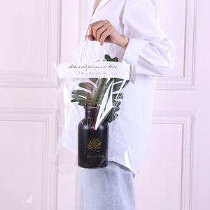 Cyber Popular Ins Transparent Portable <b>Flower</b> Bag <b>Single</b> Rose Bouquet Plastic Opp Gift Bag Floral Packaging Bag - Product Image 4