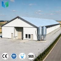 Ferme moderne design poulailler Nouvelle ferme de poulet en acier bon marché avec hangars Abri de ferme avicole bâtiment vente