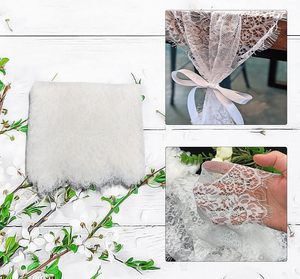 Runner da Tavola in Pizzo Bianco 14 X 120 Pollici, Runner da Tavola Ricamato Boho per Matrimoni, Feste, Addii al Nubilato, Decorazioni <span class=keywords><strong>Vintage</strong></span> Rustiche - Product Image 3
