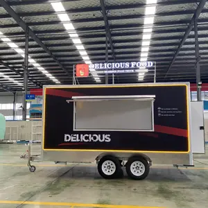 Nuovo tipo di strada che vende caffè furgone carrello Catering hamburger patatine fritte gelato autobus Mobile Food Truck