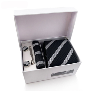 <strong>Geometric</strong> Tie Gift <strong>Set</strong> for Men Stylish Necktie Hanky &amp; Cufflinks Formal Men Tie <strong>Set</strong> Luxury Necktie Gift Box for Office &amp; Events - Product Image 5