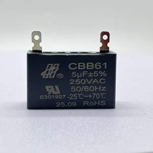 Condensateurs de fonctionnement Hongye AC Motor CBB61 0.6-4µF à film polypropylène, tension nominale 250-450V, emballage perforé, 2 connexions à bornes pour - Product Image 2