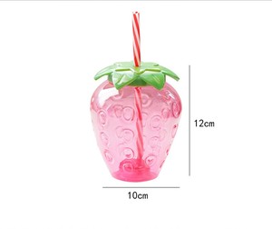 Garrafa de Água Criativa de Plástico Transparente com Canudo para Meninas e Estudantes, Atacado - Product Image 3