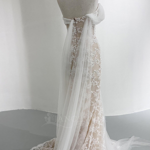 Vestido de Novia Sirena de Encaje Nt128, Vestido de Novia Sexy con Escote Corazón y Cola Larga de Tul, Jancember - Product Image 2