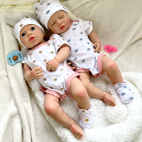 Poupée Reborn en Silicone Souple de 18 pouces, Loulou Garçon Fille, au toucher doux comme un vrai bébé, pour collectionneurs et artistes, non peinte, avec sucette