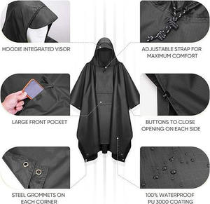 Poncho Plegable 3 en 1 Transpirable para Emergencias al Aire Libre, Impermeable, Material PU, para Escalada y Camping, Marca YOUXIN, Todas las Temporadas - Product Image 3