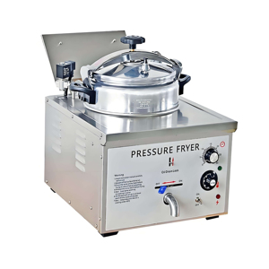 <span class=keywords><strong>Friteuse</strong></span> à pression électrique commerciale 16L en acier inoxydable <span class=keywords><strong>3000W</strong></span> pour poulet, type Henny Penny KFC, équipement de friture profonde - Product Image 1