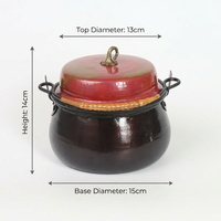 Marmite à soupe classique en cuivre martelé grande capacité, marmite de luxe en gros de 3L-5L pour la cuisine familiale et hôtelière