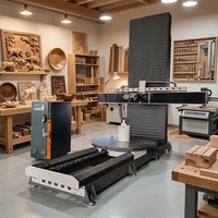 Máquina Fresadora CNC Vertical de 5 Ejes Rongchi, Equipo de Grabado 3D para Modelos Automotrices, Moldes de Espuma, Madera y Superficies Complejas