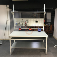 Table de travail multifonctionnelle Detall pour l'emballage et le travail du bois, avec coupe-papier intégré et protection ESD