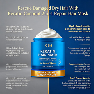 Crema Acondicionadora 2 en 1 <span class=keywords><strong>para</strong></span> Reparación Capilar con Keratina, Hidratación Profunda <span class=keywords><strong>para</strong></span> <span class=keywords><strong>Cabello</strong></span> Dañado, 300 ml - Product Image 2