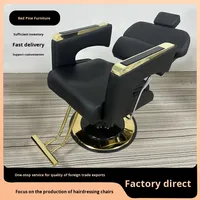 Sillón de Barbería de Diseño Moderno, Estilo Influencer, para Salón de Belleza, con Funciones de Inclinación y Rotación, para Corte de Cabello y Permanente