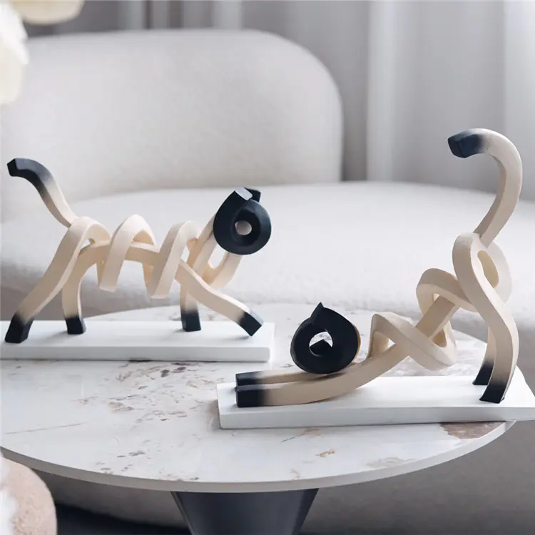 Meijian креативная линия животных из литой смолы украшение для дома орнамент из смолы домашний декор для продажи