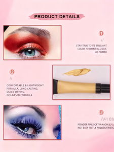 Focus sur les cosmétiques personnalisation vente en gros ombre à paupières liquide scintillante perle de haute qualité étanche à long terme - Product Image 6