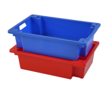 Caisses de manutention alimentaire en plastique recyclables et écologiques, empilables, emboîtables, étanches, de qualité alimentaire, haute résistance, grande capacité