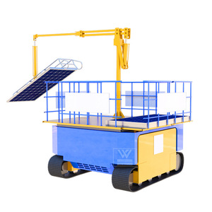 Machine de pose de panneaux photovoltaïques solaires pour centrale électrique, couleur bleu-jaune - Product Image 4