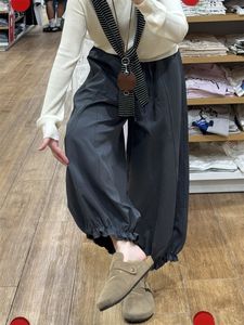 <span class=keywords><strong>Pantaloni</strong></span> Larghi da Donna - <span class=keywords><strong>Pantaloni</strong></span> Casual a Vita Alta <span class=keywords><strong>con</strong></span> Coulisse e Polsini Elasticizzati Sehe Fashion - Product Image 5