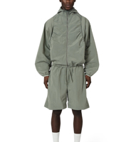 Coupe-vent personnalisé en nylon 100 % Ripstop résistant à l'eau avec texture à carreaux subtils, léger et respirant pour le printemps et l'été