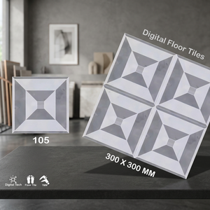 Azulejos de Piso Cerámicos Esmaltados Digitales de Diseño Moderno de 30x30cm con Patrón Decorativo para Pisos Interiores de Centros Comerciales - Product Image 5