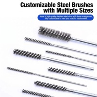 Brosse en fil métallique torsadé en spirale pour usine, brosse de polissage et d'ébavurage pour parois intérieures de tubes métalliques