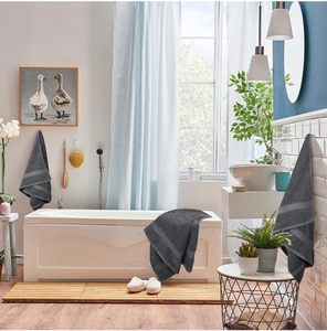 Hôtel de luxe maison 100% coton à séchage rapide Super doux moelleux couleur unie carré ensemble de serviettes personnalisé broder Logo <span class=keywords><strong>serviette</strong></span> de <span class=keywords><strong>bain</strong></span> - Product Image 4