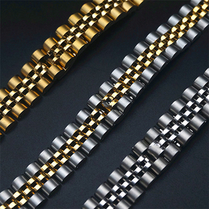 Rollex 시계 밴드 날짜 13mm 용 스테인레스 스틸 팔찌 스트랩 - Product Image 4