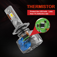 Kit de conversion de phares LED haute puissance NAOEVO 400W 40000LM 6500K 12V IP68 étanche, ajustement universel 360° H4/H11 pour voiture