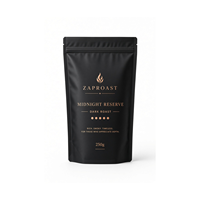 Sachets Mylar mats refermables personnalisés pour grains de café, qualité alimentaire 3,5g, avec encoche de déchirement, pour emballage OEM