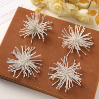 En gros, Clips de chaussures floraux perlés faits main, Breloques florales pour chaussures, Accessoires de décoration pour chaussures en tissu, Autocollants Feux d'artifice, Boucles DIY