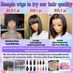 Bán buôn Nhà cung cấp 10A lớp Trinh Nữ PIXIE cắt ngắn Bob ren phía trước Tóc Giả nước sâu sóng Pre ngắt ren phía trước tóc giả tóc con người - Product Image 6