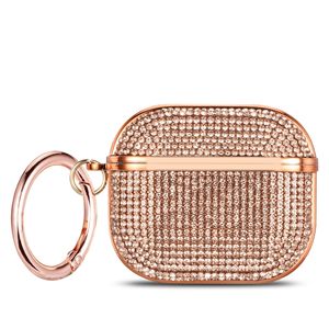 Étui pour écouteurs <span class=keywords><strong>AirPods</strong></span> Pro/1/2 <span class=keywords><strong>ultra</strong></span> brillant plaqué et incrusté de cristaux, étui pour écouteurs Bluetooth brillant, protection complète, vente en gros - Product Image 1