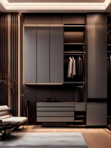 Armoires modernes et légères en MDF de luxe Meuble vestiaire portable et pliant pour chambre à coucher et salon à la maison ou à l'hôtel - Product Image 4