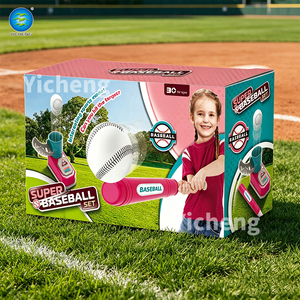 Machine à lancer <span class=keywords><strong>de</strong></span> baseball pour enfants, jouet à commande au pied avec batte et balle, jeu <span class=keywords><strong>de</strong></span> sport intérieur/extérieur pour tout-petits, garçons et filles - Product Image 4